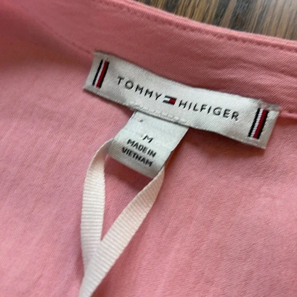 Tommy Hilfiger sz M pink feminine long sleeve flowy top NWT - Picture 6 of 10
